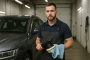make the person look like a car detailer